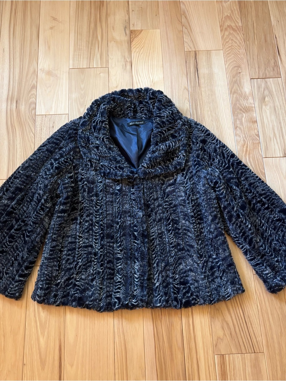 Mechant Blue Button Front Jacket